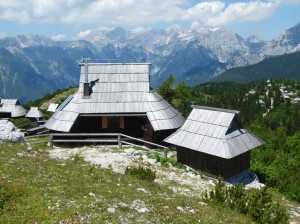 Private Holzschindelhuette auf der Velika Planina