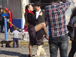 Tanzenden Paar ist in La Boca - Buenos Aires