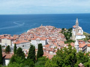 Blick auf die Altstadt von Piran