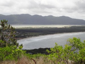 Salzwasserlagune und Atlantik Florianopolis