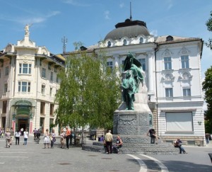 Slowenien Ljubljana Prešeren Platz